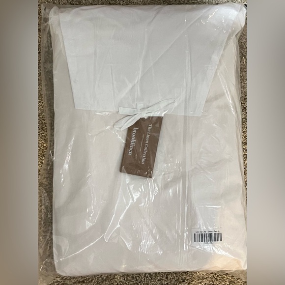 WashedLinenCore SheetSet Inc:1Flat Sheet,1FittedSheet,2 Pillowcases CreamCOR-X6L - Picture 3 of 3